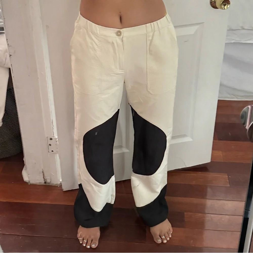 Stylish Black and White Pants - Picture 1 of 1